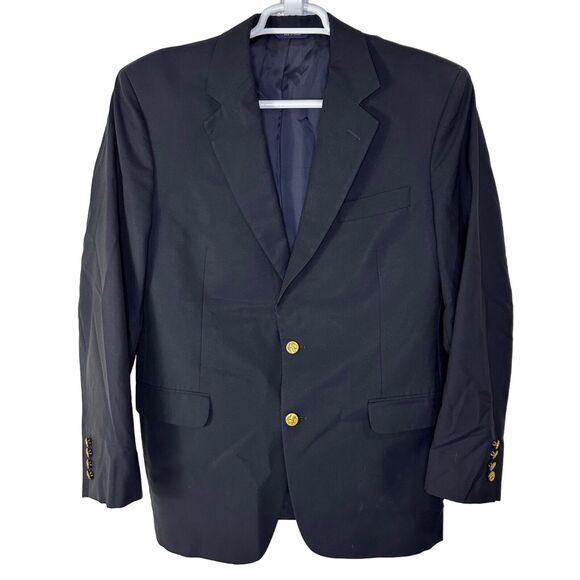 Brooks Brothers Madison Blazer Men's 42R Loro Piana Italy Navy Blue 2 Button - Picture 1 of 14